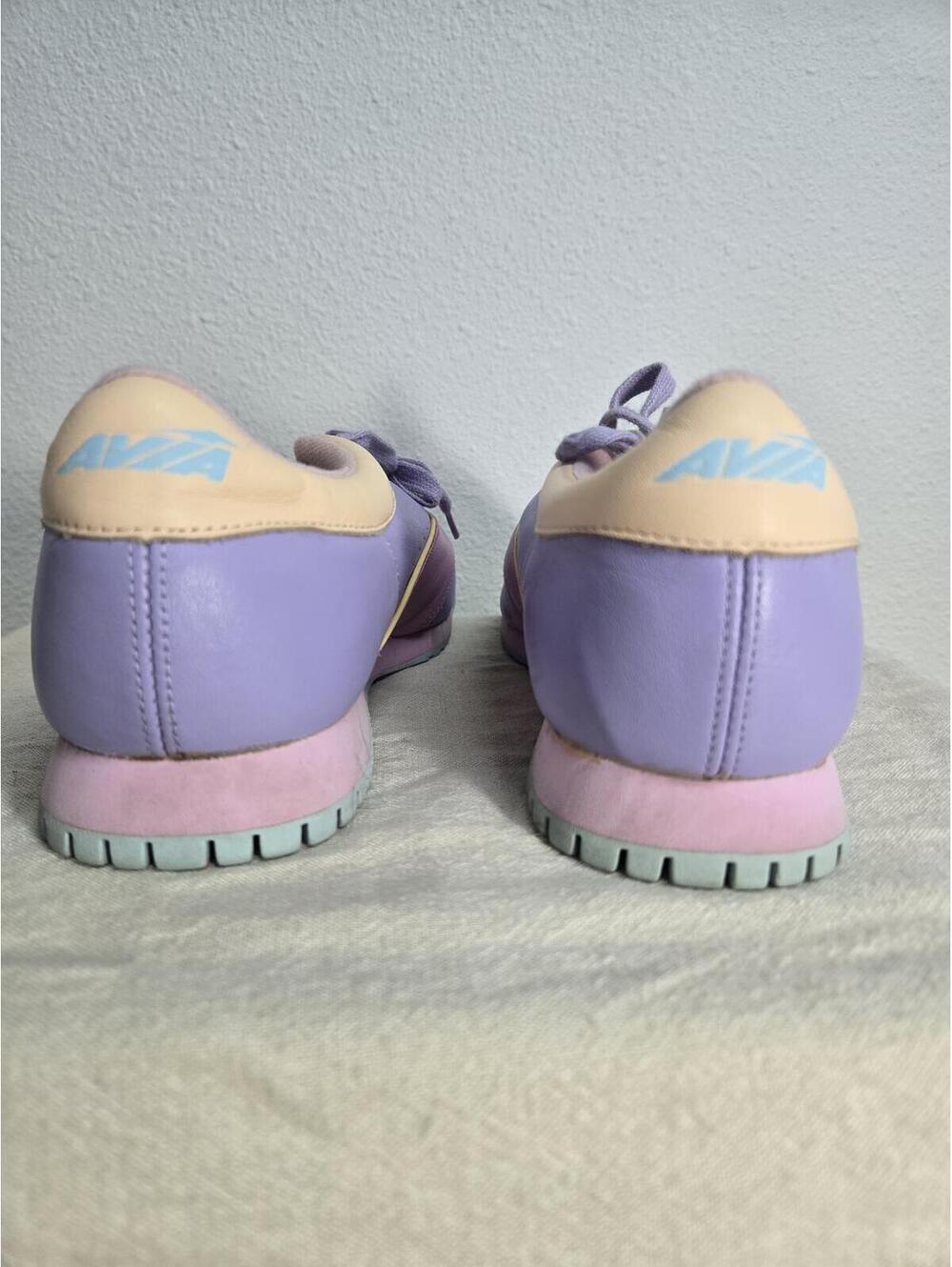 Rare VINTAGE 80s Avia Life Pastel Colorblock Sneakers Sz 9 - Picture 3 of 9